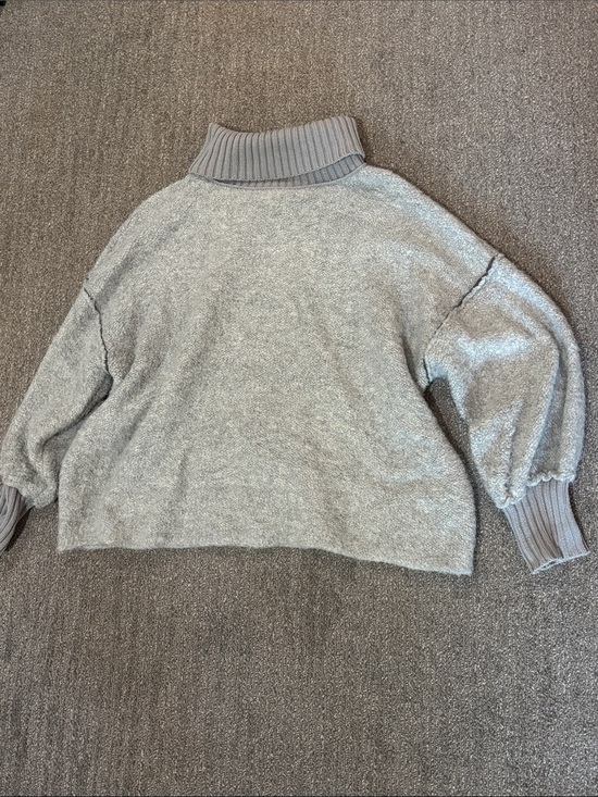 Free People Sweaters - Free People/Nordstrom-Cozy Turtleneck Drop-Shoulder Sweater - Light Gray